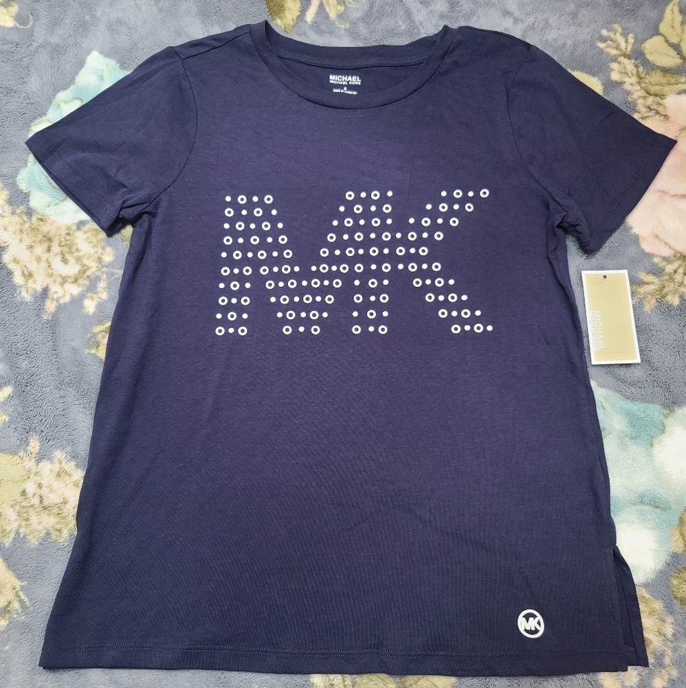 Michael Kors True Navy/WH Basic Top